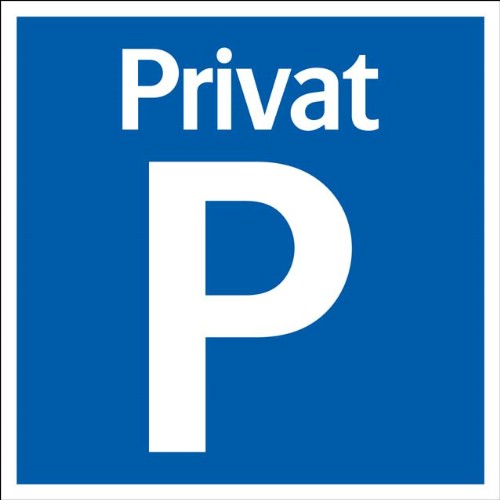 Skylt privat P