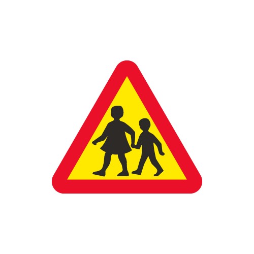 Vägmärke varning för barn