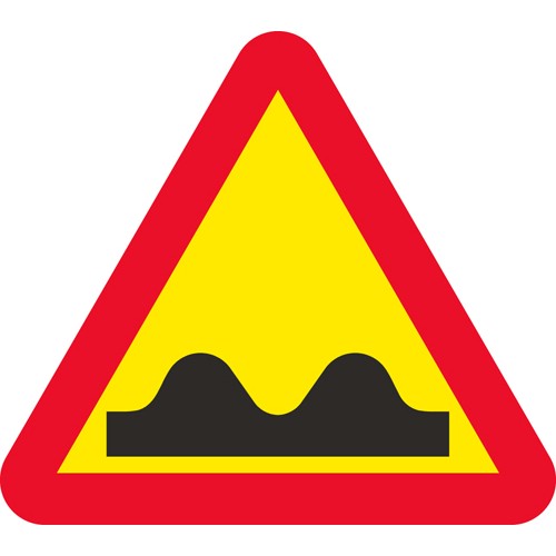 Vägmärke varning för ojämn väg