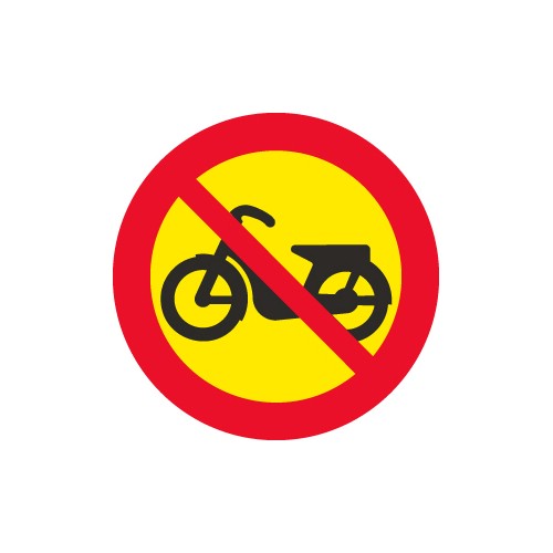 Vägmärke förbud mot trafik med moped