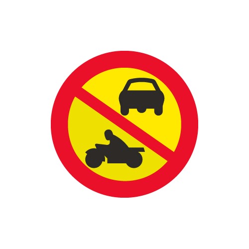 Vägmärke förbud mot fordonstrafik utom moped