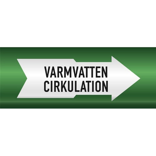 Rörmärkning VVS<br />Varmvatten cirkulation