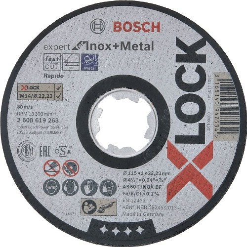 Kapskiva BOSCH Expert for Inox + Metal Typ 41 X-Lock