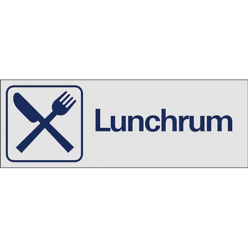 Skylt symbol lunchrum