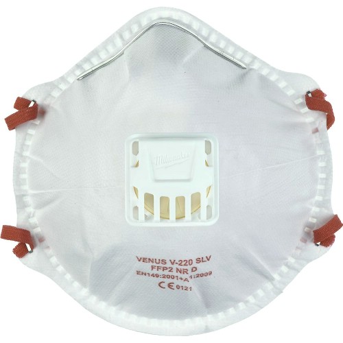 Filtrerande halvmask MILWAUKEE<br />V-220 SLV FFP2 NR D med ventil