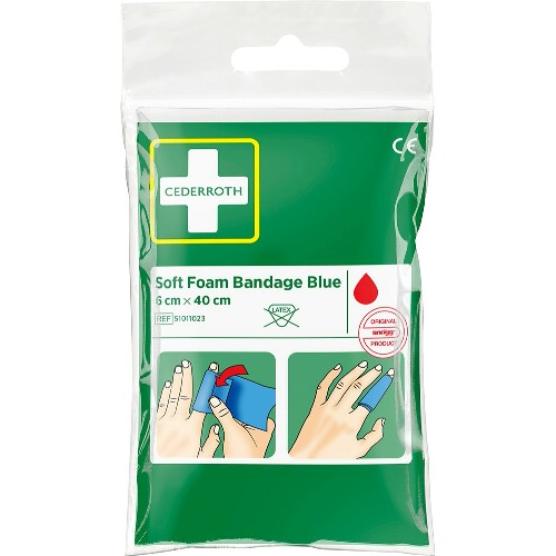 Fingerförband CEDERROTH Soft Foam Bandage Blå Pocket size